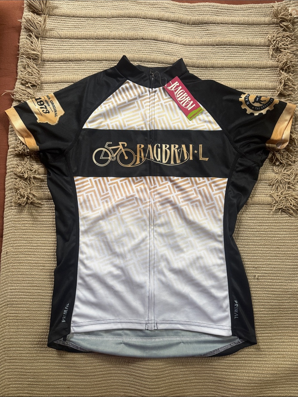 RAGBRAI L 50th bike Jersey cycling IOWA “ONE L OF A RIDE” women’s Medium NEW NWT